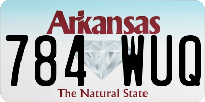 AR license plate 784WUQ