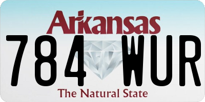 AR license plate 784WUR