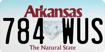 AR license plate 784WUS