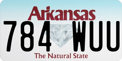 AR license plate 784WUU