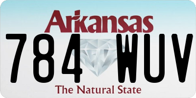 AR license plate 784WUV