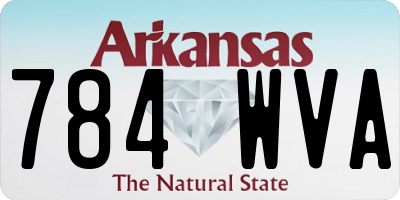 AR license plate 784WVA