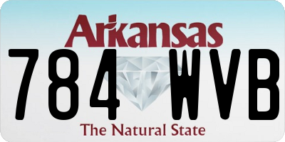 AR license plate 784WVB