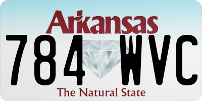 AR license plate 784WVC