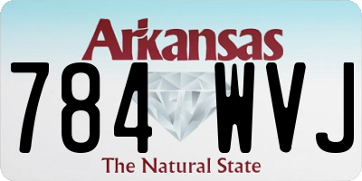 AR license plate 784WVJ
