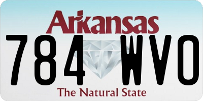AR license plate 784WVO