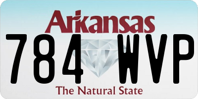 AR license plate 784WVP