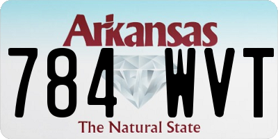 AR license plate 784WVT