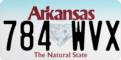 AR license plate 784WVX