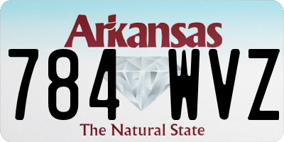 AR license plate 784WVZ