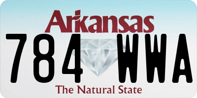 AR license plate 784WWA