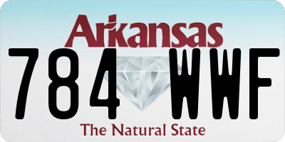 AR license plate 784WWF