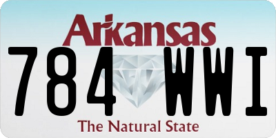 AR license plate 784WWI