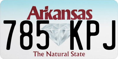 AR license plate 785KPJ