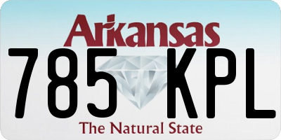 AR license plate 785KPL