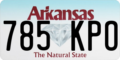 AR license plate 785KPO