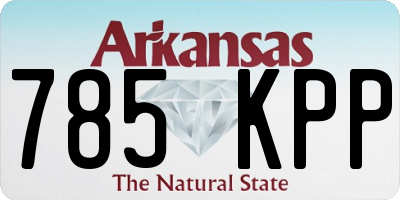 AR license plate 785KPP