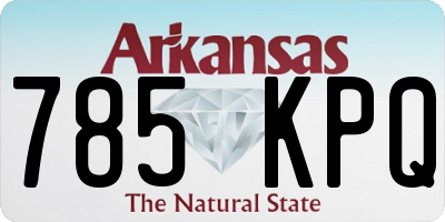 AR license plate 785KPQ
