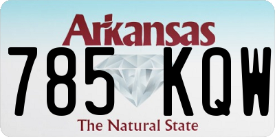 AR license plate 785KQW