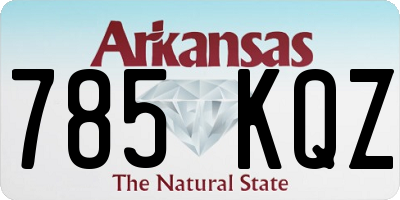 AR license plate 785KQZ