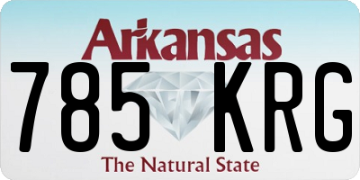 AR license plate 785KRG