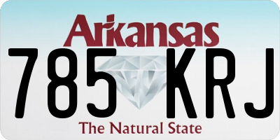 AR license plate 785KRJ
