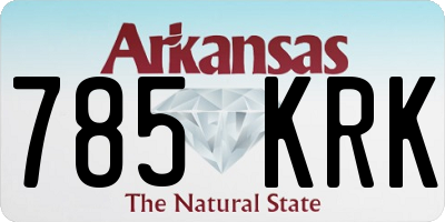AR license plate 785KRK