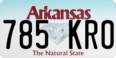 AR license plate 785KRO