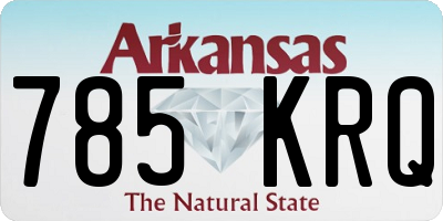 AR license plate 785KRQ