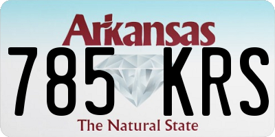 AR license plate 785KRS