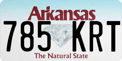 AR license plate 785KRT
