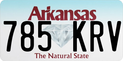 AR license plate 785KRV