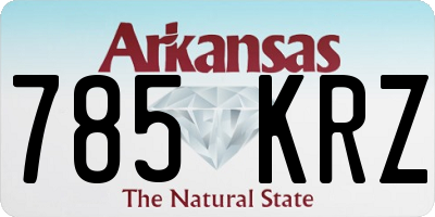AR license plate 785KRZ