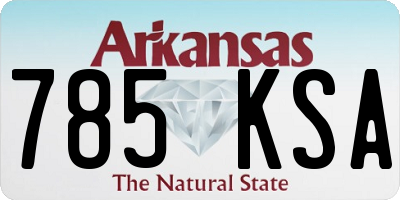 AR license plate 785KSA