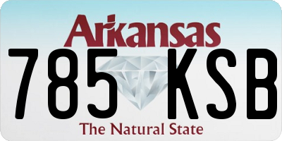 AR license plate 785KSB