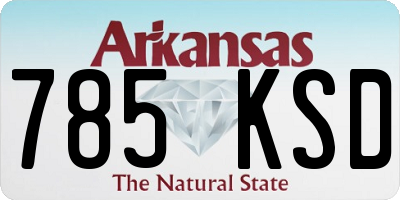 AR license plate 785KSD