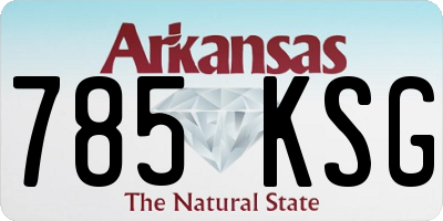 AR license plate 785KSG