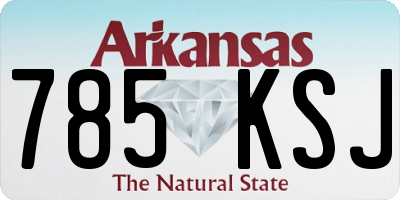 AR license plate 785KSJ