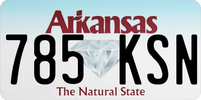 AR license plate 785KSN