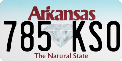 AR license plate 785KSO