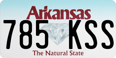 AR license plate 785KSS
