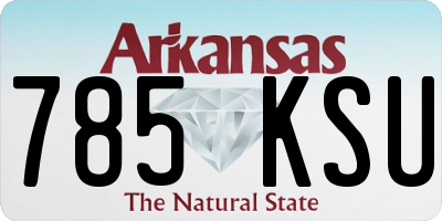 AR license plate 785KSU