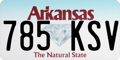 AR license plate 785KSV
