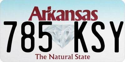 AR license plate 785KSY