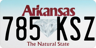AR license plate 785KSZ