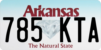 AR license plate 785KTA