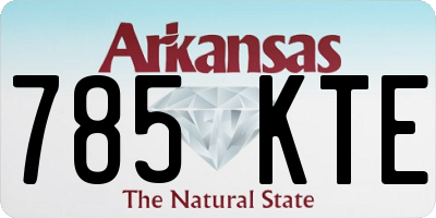 AR license plate 785KTE