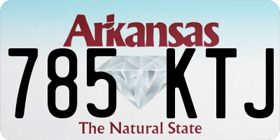 AR license plate 785KTJ