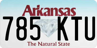 AR license plate 785KTU
