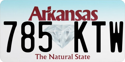 AR license plate 785KTW